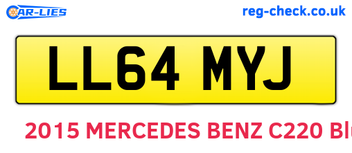 LL64MYJ are the vehicle registration plates.