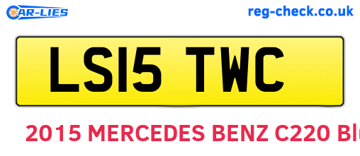 LS15TWC are the vehicle registration plates.