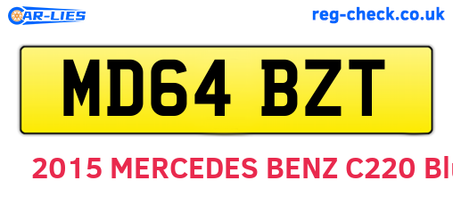 MD64BZT are the vehicle registration plates.