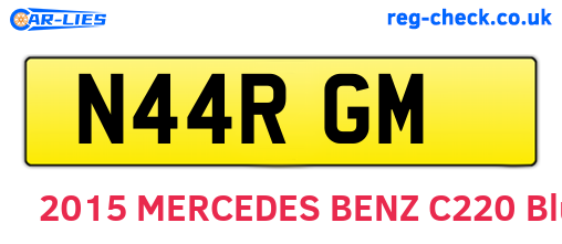 N44RGM are the vehicle registration plates.