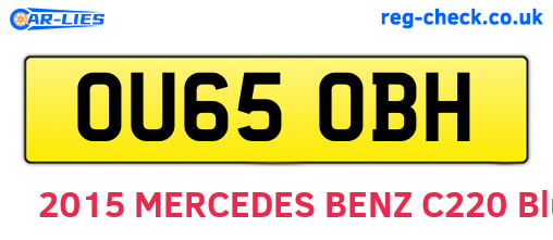 OU65OBH are the vehicle registration plates.