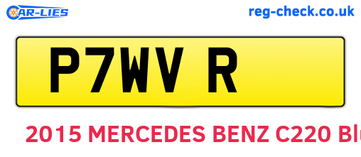 P7WVR are the vehicle registration plates.