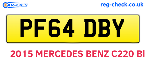 PF64DBY are the vehicle registration plates.