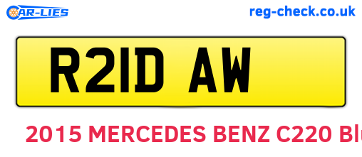 R21DAW are the vehicle registration plates.