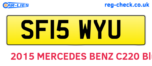 SF15WYU are the vehicle registration plates.