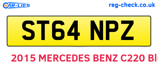 ST64NPZ are the vehicle registration plates.