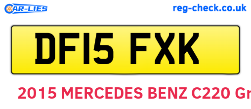 DF15FXK are the vehicle registration plates.