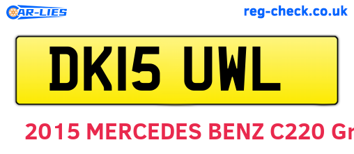 DK15UWL are the vehicle registration plates.