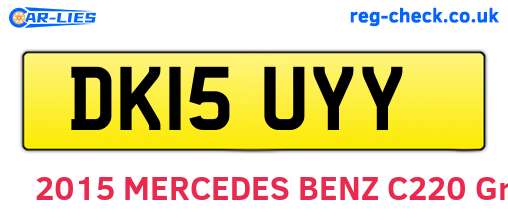 DK15UYY are the vehicle registration plates.