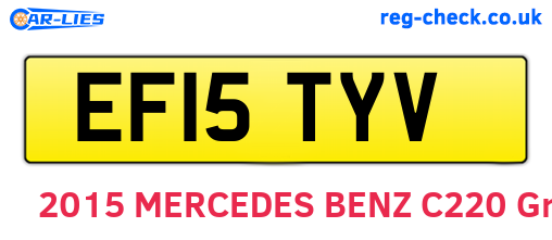 EF15TYV are the vehicle registration plates.