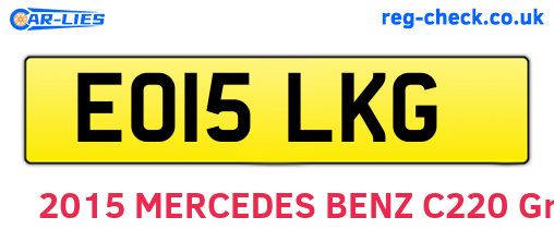 EO15LKG are the vehicle registration plates.