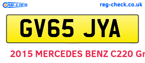 GV65JYA are the vehicle registration plates.