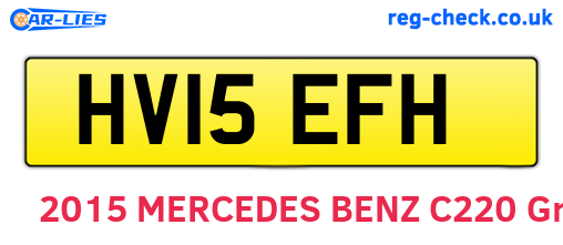 HV15EFH are the vehicle registration plates.