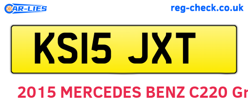 KS15JXT are the vehicle registration plates.