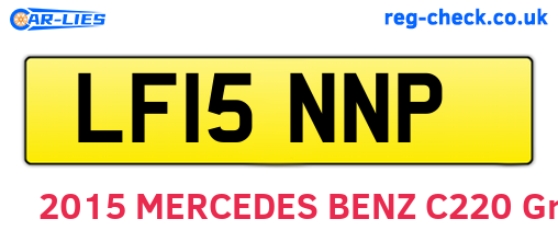 LF15NNP are the vehicle registration plates.