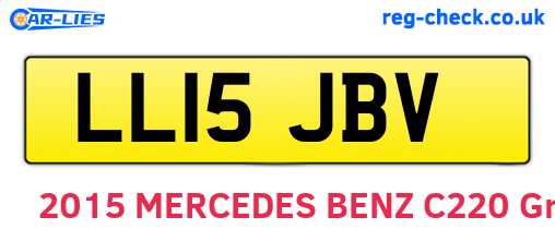 LL15JBV are the vehicle registration plates.