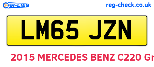 LM65JZN are the vehicle registration plates.