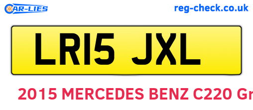 LR15JXL are the vehicle registration plates.