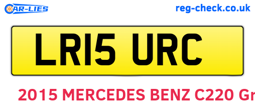 LR15URC are the vehicle registration plates.