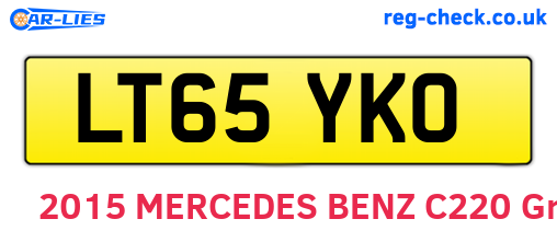LT65YKO are the vehicle registration plates.