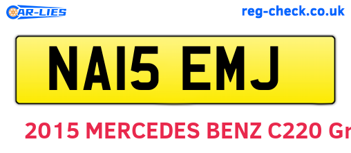 NA15EMJ are the vehicle registration plates.