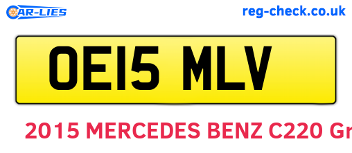 OE15MLV are the vehicle registration plates.