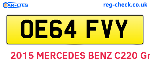 OE64FVY are the vehicle registration plates.