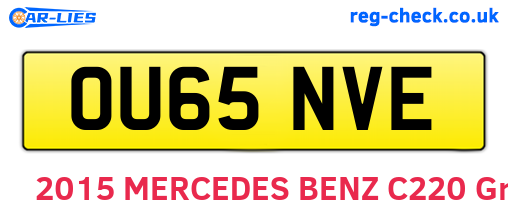 OU65NVE are the vehicle registration plates.