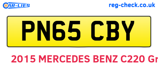 PN65CBY are the vehicle registration plates.