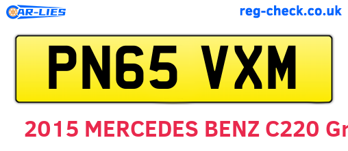 PN65VXM are the vehicle registration plates.