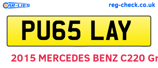 PU65LAY are the vehicle registration plates.