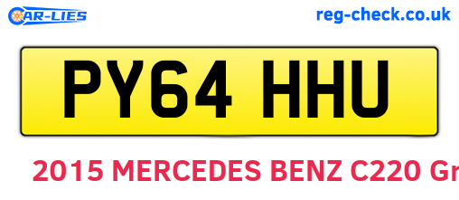 PY64HHU are the vehicle registration plates.