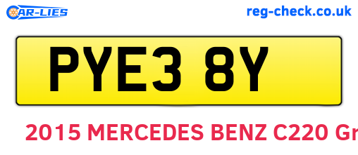 PYE38Y are the vehicle registration plates.