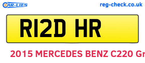 R12DHR are the vehicle registration plates.