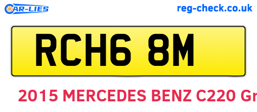 RCH68M are the vehicle registration plates.