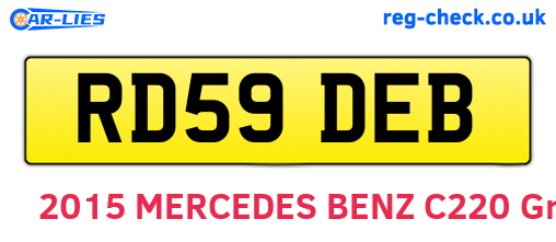 RD59DEB are the vehicle registration plates.