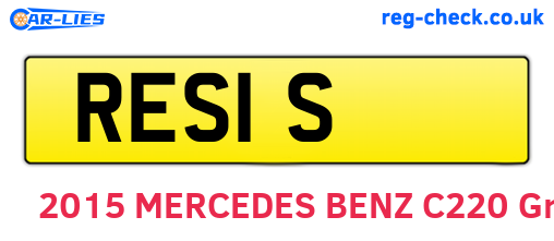 RES1S are the vehicle registration plates.
