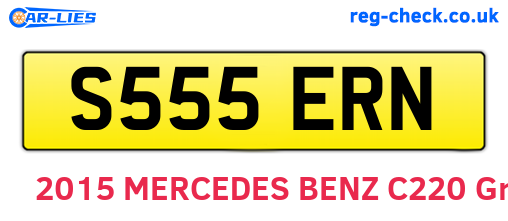S555ERN are the vehicle registration plates.