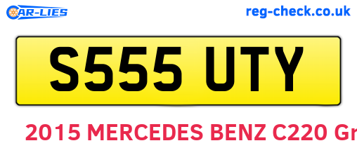 S555UTY are the vehicle registration plates.