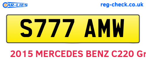 S777AMW are the vehicle registration plates.