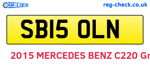 SB15OLN are the vehicle registration plates.