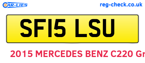 SF15LSU are the vehicle registration plates.