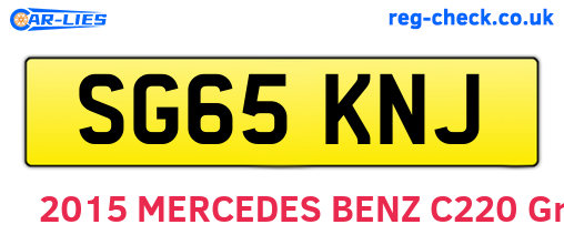 SG65KNJ are the vehicle registration plates.