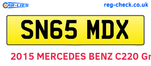 SN65MDX are the vehicle registration plates.