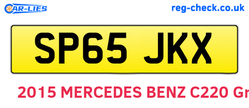 SP65JKX are the vehicle registration plates.
