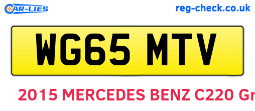 WG65MTV are the vehicle registration plates.