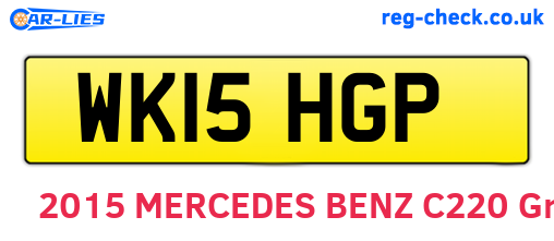 WK15HGP are the vehicle registration plates.