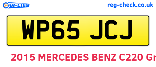 WP65JCJ are the vehicle registration plates.