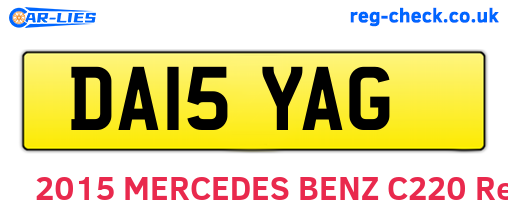 DA15YAG are the vehicle registration plates.