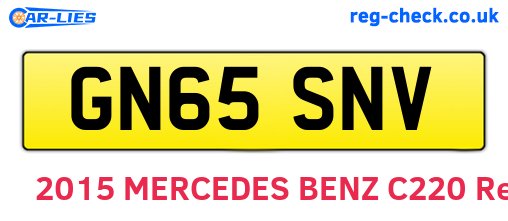 GN65SNV are the vehicle registration plates.